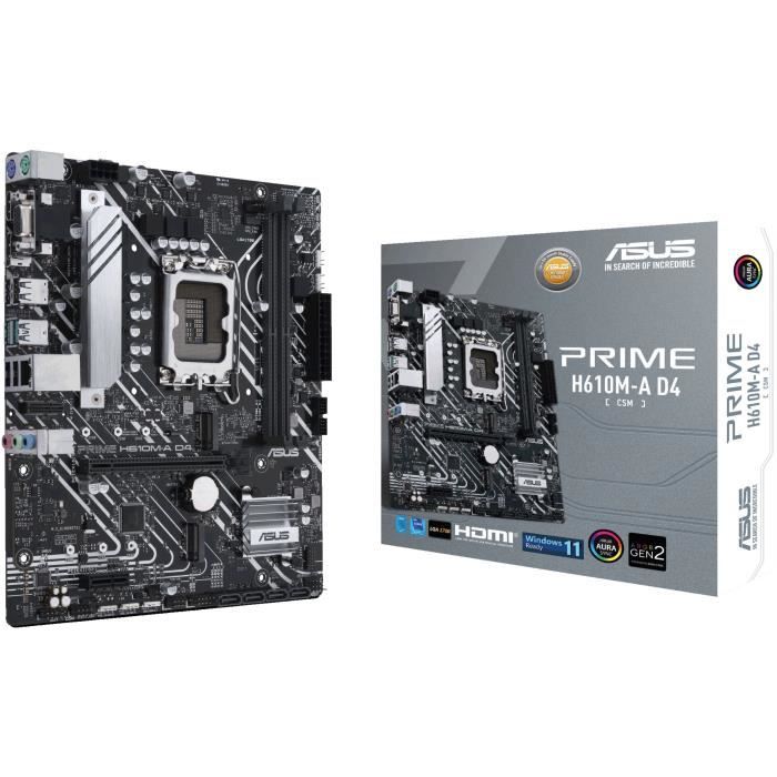 Carte mere - ASUS - PRIME H610M-A D4-CSM - Intel H610 LGA 1700 micro ATX