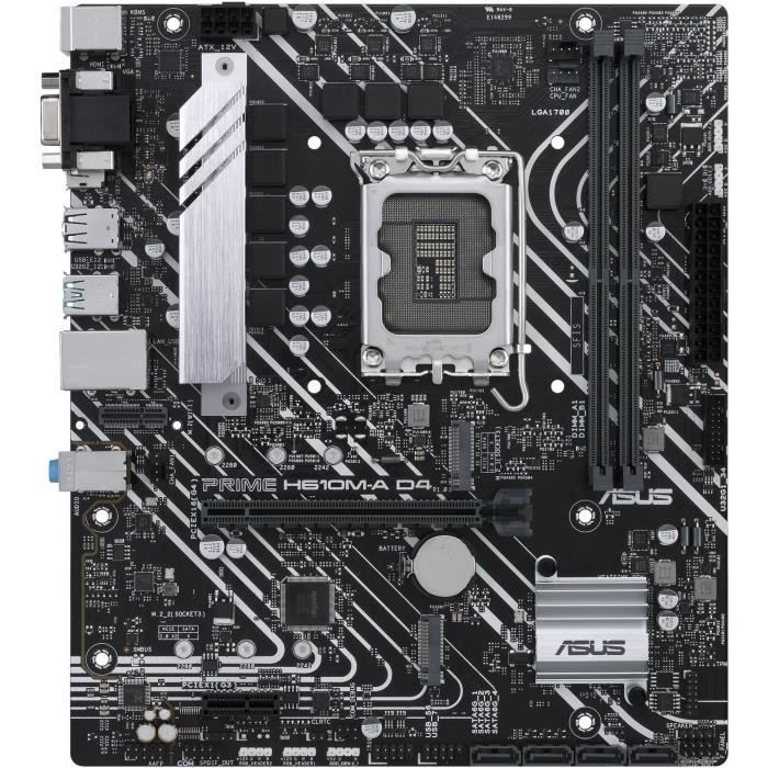 Carte mere - ASUS - PRIME H610M-A D4-CSM - Intel H610 LGA 1700 micro ATX