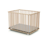 WEBABY - Parc bébé pliant en bois 70 x 100 cm CALI  Hetre Brut - 70x100