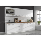 ATLAS Meuble bas 4 tiroirs - Décor blanc - L40 x P52x H82 - Plan de travail non inclus