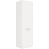 ATLAS Colonne de cuisine 2 portes - L 60 x P 58 x H 210 cm - Décor blanc