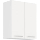 ATLAS Meuble haut 2 portes - DÈcor blanc - L60 x P31 x H72 cm