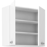 ATLAS Meuble haut 2 portes battantes - DÈcor blanc - L80 x P31 x H72