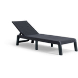 Bain de soleil - Allibert by KETER - ATLAS - Résine imitation canage - Dossier réglable - Gris graphite