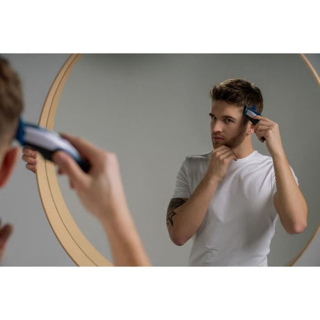 Tondeuse a cheveux - WAHL - COLOR PRO CORDLESS - 3,5 W - 8 sabots - Autonomie : 60 min - Bleu / Gris