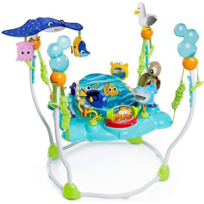 DISNEY BABY -NEMO- Aire d'éveil bébé multi-jouets, Cadeau Noel bébé, pivotant a 360° 13 jeux interactives Disney