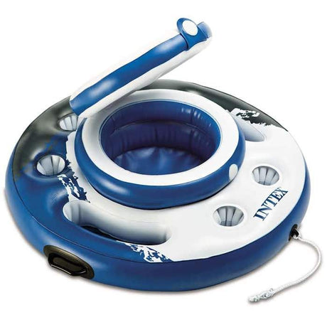 Glaciere gonflable - INTEX - Glaciere Gonflable flottante pour piscine - 5 supports boisson - 30 canettes