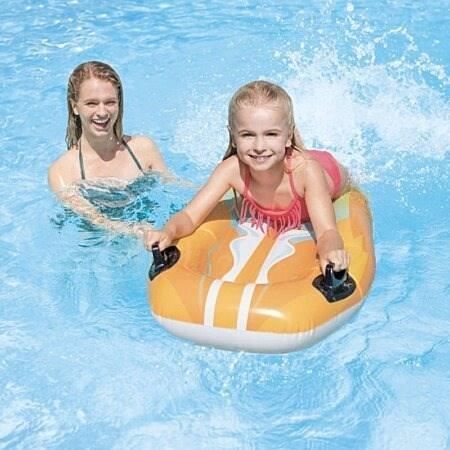 Bodyboard Gonflable Enfant - INTEX - 112x62 Cm - 2 Modeles Assortis - Garçon et Fille