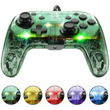 Manette filaire pour Nintendo Switch - PDP - Afterglow - Éclairage LED - Transparent