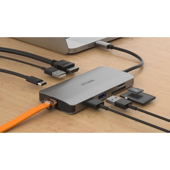 Station d'accueil - D-LINK - DUB-M810 - USB-C / Thunderbolt 3 - HDMI - 1GbE