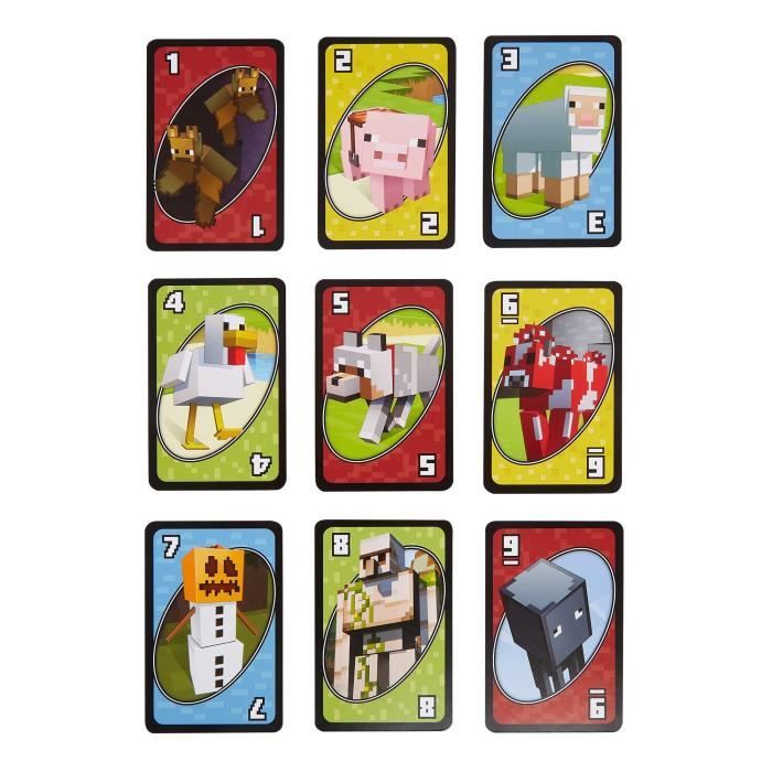 Mattel Games - Uno Minecraft - Jeu de cartes - Des 7 ans - UNO - FPD61