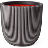 Pot de fleur boule - CAPI EUROPE - GROOVE NL - 43 x 41 cm - Anthracite