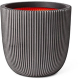 CAPI EUROPE Pot de fleurs boule GROOVE NL - 43x41 cm - Anthracite