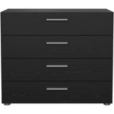 Commode - 4 tiroirs - Noir - L80,2 x P40,25 x H68,1 cm