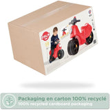 Scooter Strada - FALK - Guidon directionnel avec klaxon - Larges roues sécurisantes - Rouge - 100% Fabriqué en France - Des 12 mois