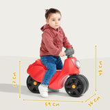 Scooter Strada - FALK - Guidon directionnel avec klaxon - Larges roues sécurisantes - Rouge - 100% Fabriqué en France - Des 12 mois