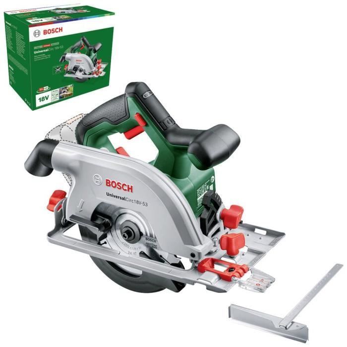 Scie circulaire portative sans fil Bosch Home and Garden Universal Circ 18V-53 - Profondeur de coupe max. 53 mm