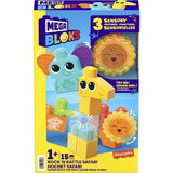 Jeu de construction SAFARI DES SENS MEGABLOKS - Girafe clochette, lion billes et ÈlÈphant oreille souple