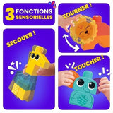 Jeu de construction SAFARI DES SENS MEGABLOKS - Girafe clochette, lion billes et ÈlÈphant oreille souple