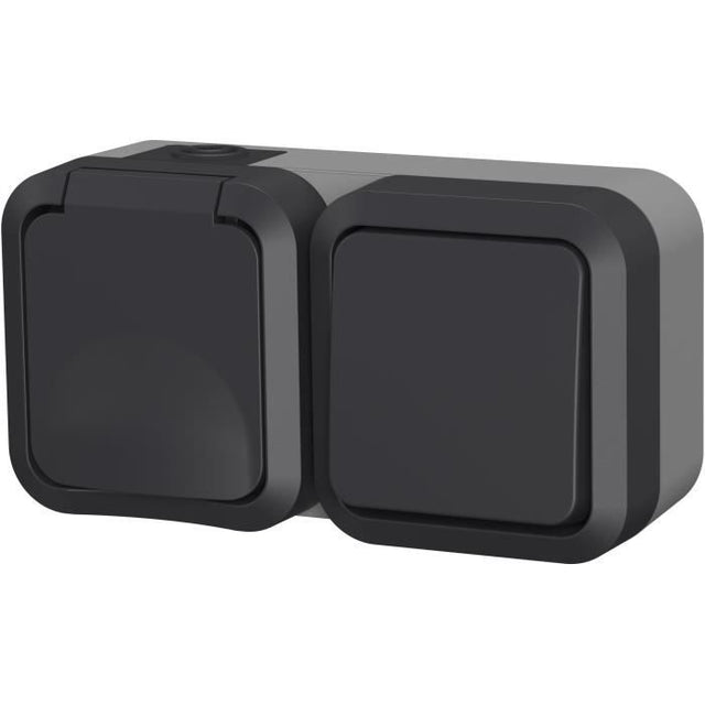 Interrupteur + prise - QUARX - Aqua Pro - Extérieure, verticale, IP55, 250V, 16A