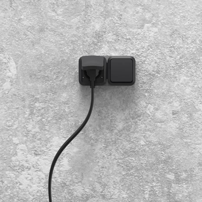 Interrupteur + prise - QUARX - Aqua Pro - Extérieure, verticale, IP55, 250V, 16A
