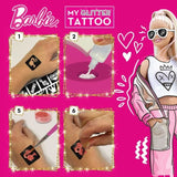 Tatouages Barbie - LISCIANI - Barbie - Glitter Tattoo - Tatouages pailletés - Matériel sûr et testé