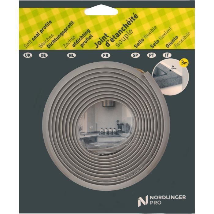 Joint d'…tanchÈitÈ - NORDLINGER PRO - 3 m - Gris Alu