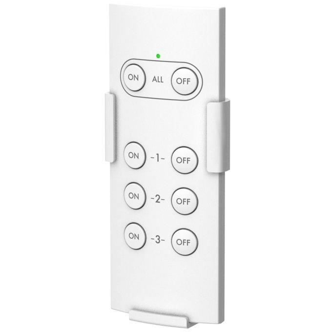 Pack de 2 prises télécommandées pour utilisation extérieure  + télécommande - GAO - 230 V - Noir