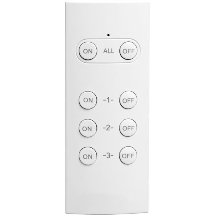 Pack de 2 prises télécommandées pour utilisation extérieure  + télécommande - GAO - 230 V - Noir