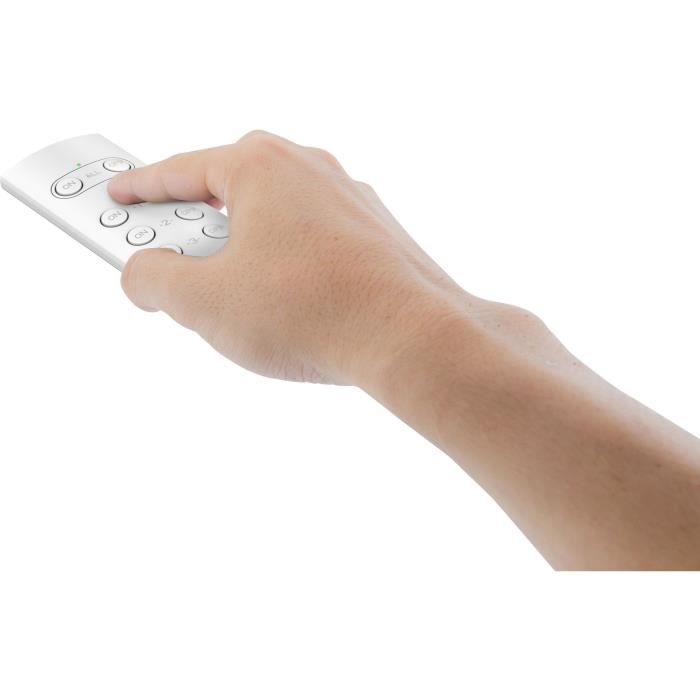 Pack de 2 prises télécommandées pour utilisation extérieure  + télécommande - GAO - 230 V - Noir