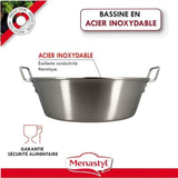 Bassine a confiture - MENASTYL - 4615452 - Acier inoxydable - 40,5 cm - 17 litres