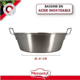 Bassine a confiture - MENASTYL - 4615452 - Acier inoxydable - 40,5 cm - 17 litres