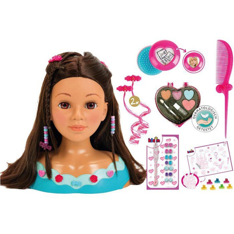 Tete a coiffer et a maquiller - KLEIN - 5201 - Mia - Palette de vrai maquillage, accessoires - Des 3 ans