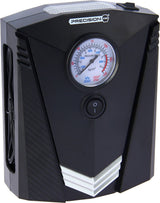 Mini compresseur 12V - PRECISION STEEL - 8 Bars - Embouts Presta - Schrader - Aiguille - Longueur 3m - 100 W - Torche LED
