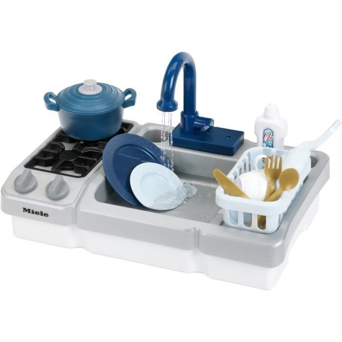 Jouet d'Èvier - KLEIN - …vier de cuisine Miele avec robinet fonctionnel et accessoires - LivrÈ avec de nombreux accessoires.