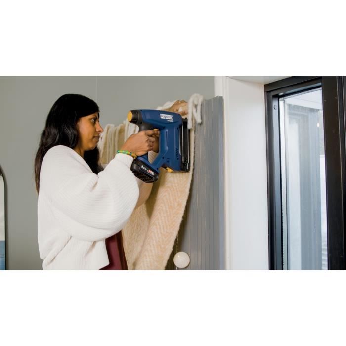 Agrafeuse électrique - RAPID - BTX553 - Batterie 18V - Pour agrafes et clous - Boîte sans batterie - (5001509)