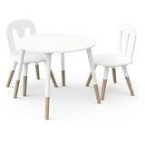 Ensemble table + chaises - FIMIANA - Style scandinave - Blanc mat / Chene kronberg - DEMEYERE