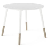 Ensemble table + chaises - FIMIANA - Style scandinave - Blanc mat / Chene kronberg - DEMEYERE