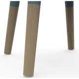 Ensemble table + chaises FIRMIANA - style scandinave - bleu orage & bois naturel - DEMEYERE