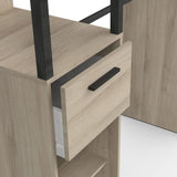 Kit Dressing duo - L160 x P50x H200 cm - Décor chene Kronberg / Noir mat - GARY
