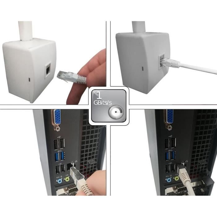 Câble RJ45 Cat.6 blindé F/UTP - LINEAIRE - PCC6FA5 - 0,5 m