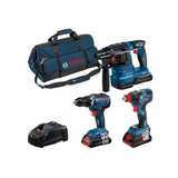COMBO KIT 3 OUTILS 18V: GSR 18V-55 +GDX 18V-200 + GBH 18V-22 +ProCORE18V 3x4,0Ah