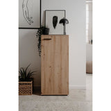 Meuble a chaussures SATOS - Décor Chene Artisan - L50xP34xH110 - Capacité 12 Paires