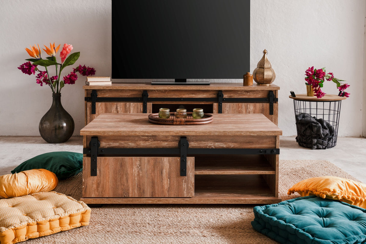 Table basse - MARRAKESCH - Rectangulaire - Chene - 100 x 40 x 60  cm