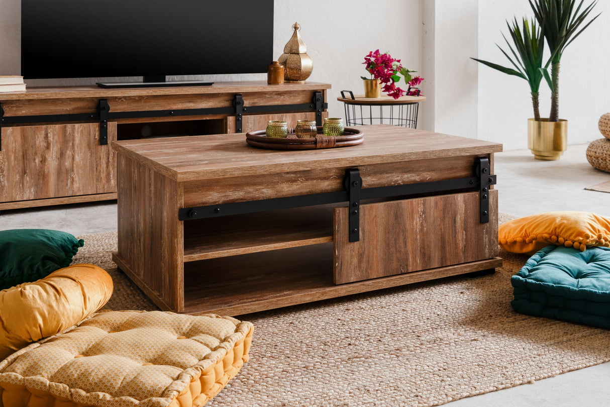 Table basse - MARRAKESCH - Rectangulaire - Chene - 100 x 40 x 60  cm