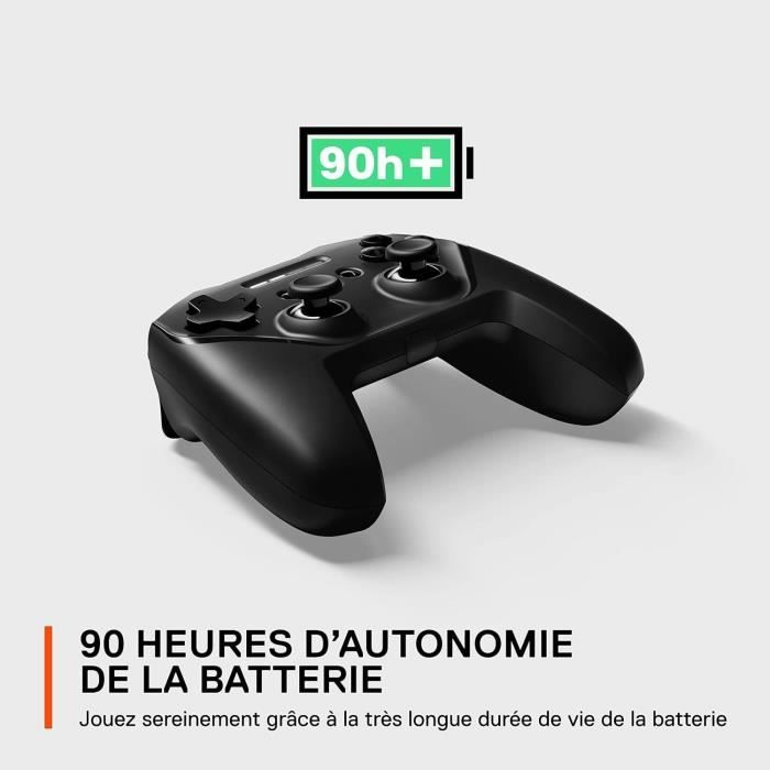 Manette de jeu sans fil - STEELSERIES - Stratus + - Pour Android et Chromebook - Noir