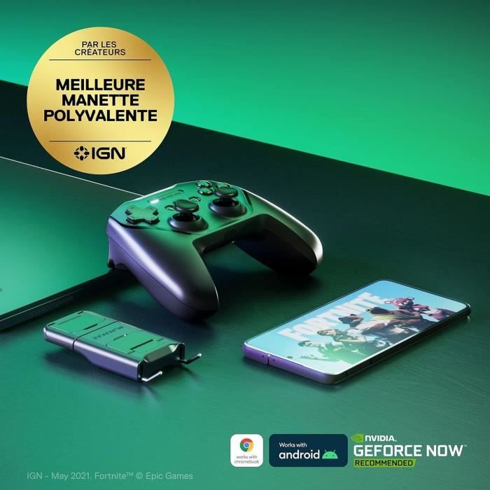 Manette de jeu sans fil - STEELSERIES - Stratus + - Pour Android et Chromebook - Noir