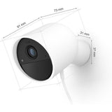 Caméra filaire - Philips Hue - Secure - HD 1080P - Intérieure ou extérieure - Contrôle avec une seule application - Blanc