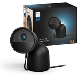 Caméra filaire avec support de bureau - Philips Hue - Secure - HD 1080P - Intérieure ou extérieure - Noir