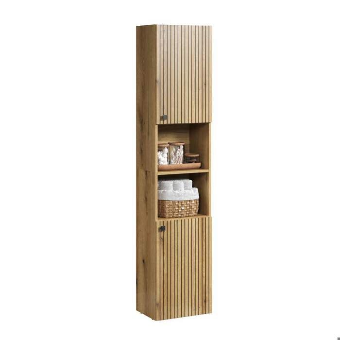 PureBliss armoire haute pour salle de bain chene décor.
